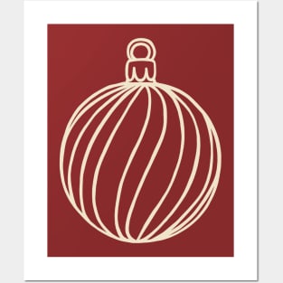 Simply Christmas Collection - Bauble - Classic Xmas Colours Posters and Art